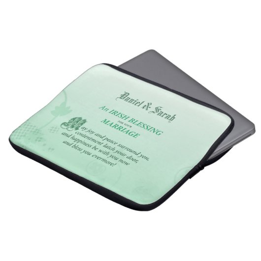 アイリ結婚ッシュの賛美祝い ラップトップスリーブ (正面上部)