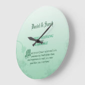 アイリ結婚ッシュの賛美祝い ラージ壁時計 (傾斜)