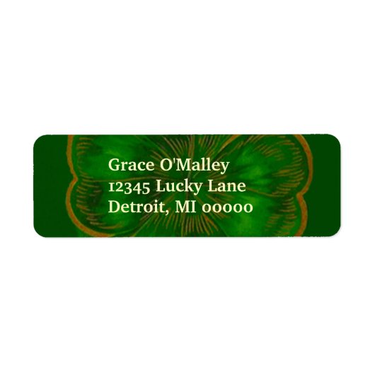 アイリ葉ッシュレーベルのラッキークローバーの幸運の ラベル (正面)