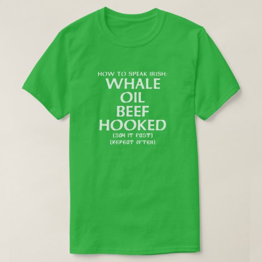 アイリ話ッシュの方法:クジラ油ビーフはつながった Tシャツ (デザイン正面)