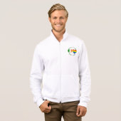 アイリ誇りを持ったッシュとゲイハートフラグプライドとアイルランド パーカ (正面フル)