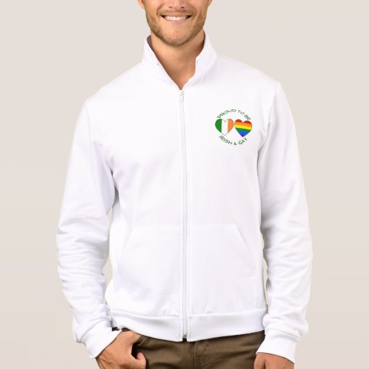 アイリ誇りを持ったッシュとゲイハートフラグプライドとアイルランド パーカ (正面)