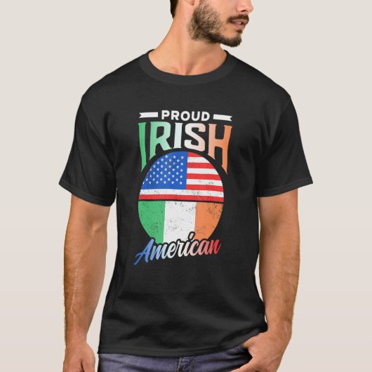 アイリ誇りを持ったッシュアメリカンルーツアイルランドファミリーアメリカA Tシャツ (正面)
