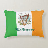 アイリ誇りを持ったッシュヴィンテージハープ&シャムロックカスタム アクセントクッション (正面)