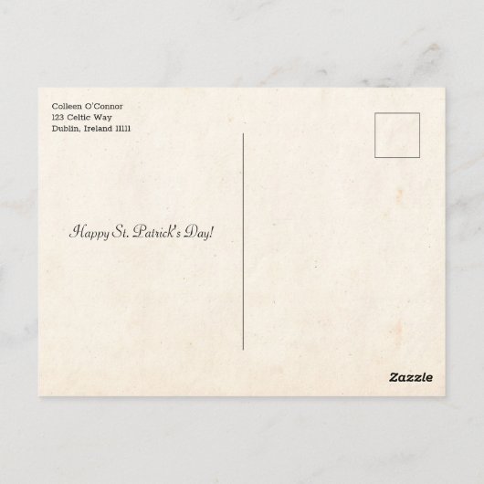 アイリ賛美ッシュとエレガントフローラ縁ど ポストカード (裏面)