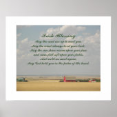 アイリ賛美ッシュのゴールデン小麦感動的畑 ポスター (正面)