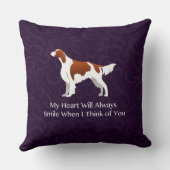 アイリ赤と白ッシュ考える・セッター クッション (裏面)