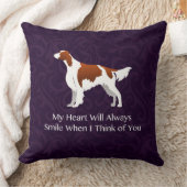 アイリ赤と白ッシュ考える・セッター クッション (ブランケット)