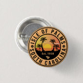 アイルオブパームズフロリダレトロサンセットスーベリー 缶バッジ (正面&裏面)