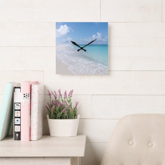 アイルカリブのドリーム1 スクエア壁時計 (読書スペース)