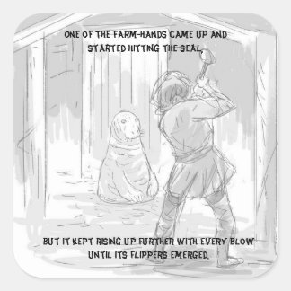 アイルビージャ幽霊の有名シール スクエアシール