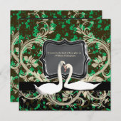 アイルラエレガントンドヴィンテージ婚約シャムロック 招待状 (正面/裏面)