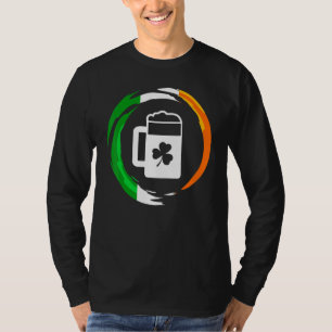 アイルランドおもしろい国旗St Patrickの日ビール飲み Tシャツ