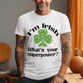 アイルランドおもしろい超大国セントパトリックの日 Tシャツ