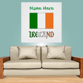 アイルランドおよびアイルランド国旗と緑のカスタマイズ ポスター