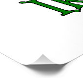 アイルランドおよびアイルランド国旗と緑のカスタマイズ ポスター (コーナー)