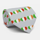 アイルランドおよびイタリアンなハートの旗 ネクタイ (ロール)