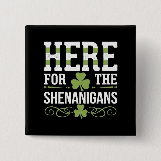 アイルランドお祭り好きな人のためのSt.Patrick 缶バッジ (正面)
