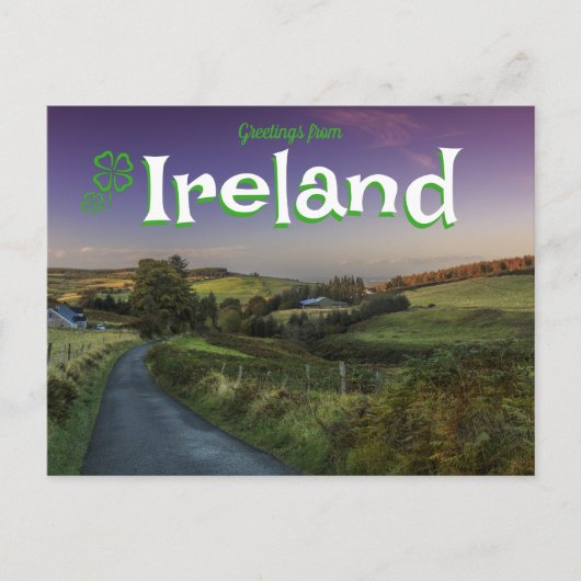 アイルランドからのご挨拶　風景はがき ポストカード (正面)