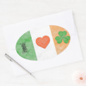 アイルランドが大好き 楕円形シール (封筒)