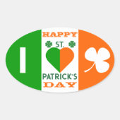 アイルランドが大好き 楕円形シール (正面)