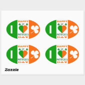 アイルランドが大好き 楕円形シール (シート)