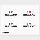 アイルランドが大好き 楕円形シール (シート)