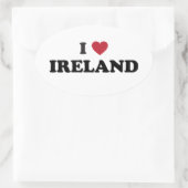 アイルランドが大好き 楕円形シール (バッグ)