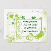 アイルランドことわざセントパトリックの日はがき ポストカード (正面/裏面)