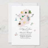 アイルランドでの目的地ウェディングのリハーサルディナー 招待状 (正面)