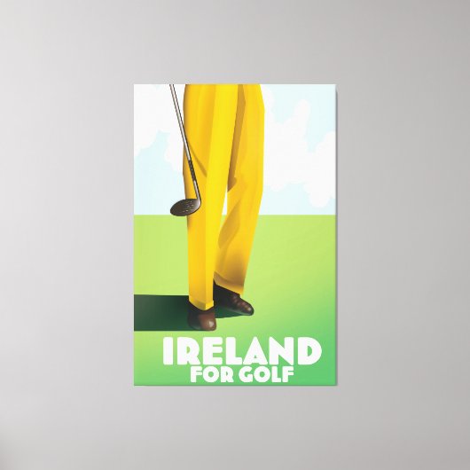 アイルランドでゴルフ キャンバスプリント (正面)