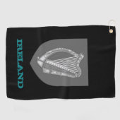 アイルランドとアイルランドの紋章 ゴルフタオル (横)