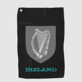 アイルランドとアイルランドの紋章 ゴルフタオル (正面)