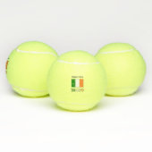 アイルランドとアイルランド国旗とユーザー名 テニスボール (マルチ)