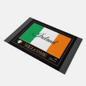 アイルランドとアイルランド国旗の家のマット/スポーツへようこそ ドアマット (アングル)