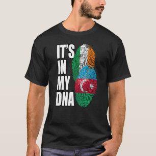 アイルランドとアゼルバイジャンミックスDNAフラグ伝統 Tシャツ