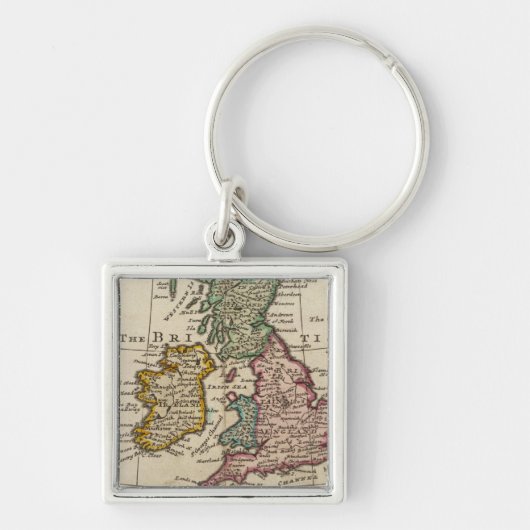 アイルランドとイギリスの素晴らし一般地図 キーホルダー (正面)