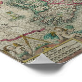 アイルランドとイギリス素晴らし国の地図 ポスター (角)