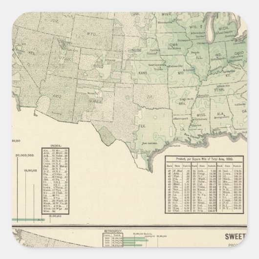 アイルランドとサツマイモと干し草 スクエアシール (正面)