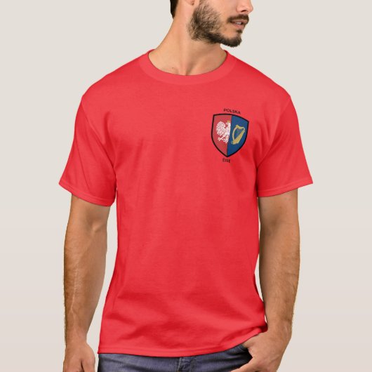 アイルランドとポーランドのルーツ・遺産 Tシャツ (正面)