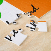 アイルランドと4つのリーフクローバー、アイルランド国旗/スポーツファン ジグソーパズル (側面)