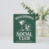アイルランドのお別れソーシャルクラブの飲み物ユーモア シーズンカード (スタンド正面)