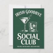アイルランドのお別れソーシャルクラブの飲み物ユーモア シーズンカード (正面)