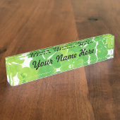 アイルランドのすてきなシャムロックのデザイン デスクネームプレート (側面)