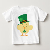 アイルランドのひよこのSt patricks dayのベビーのティー ベビーTシャツ (正面)