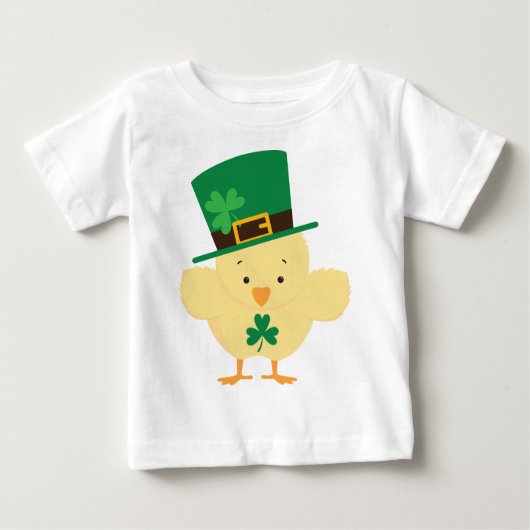 アイルランドのひよこのSt patricks dayのベビーのティー ベビーTシャツ (正面)