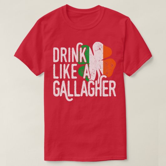 アイルランドのアイルランドおもしろいの贈り物のように飲む Tシャツ (デザイン正面)