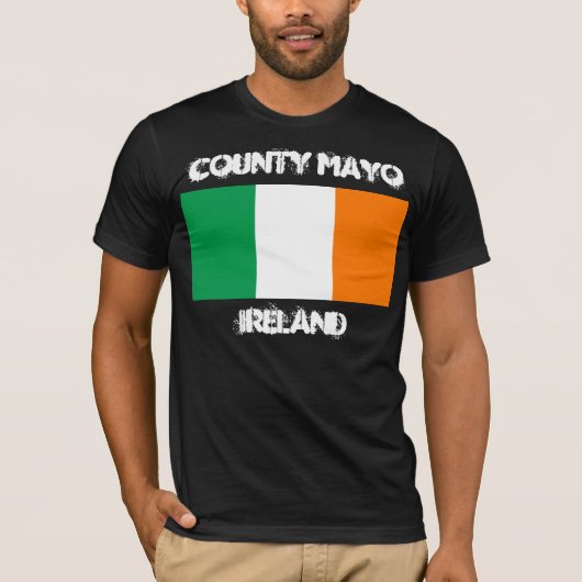 アイルランドのアイルランドのマヨ州旗 Tシャツ (正面)