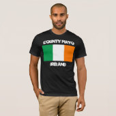 アイルランドのアイルランドのマヨ州旗 Tシャツ (正面フル)