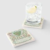 アイルランドのアイルランド大理石コースターエリンの緑の島 ストーンコースター (横)